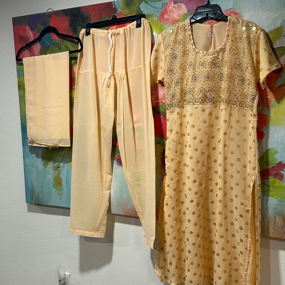 India Boutique Cream Pantsuit